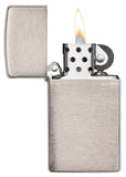 Zippo Slim Brushed Chrome 1600