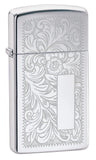 Zippo Slim Venetian High Polish Chrome Lustre 1652