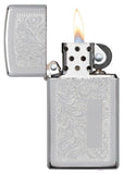 Zippo Slim Venetian High Polish Chrome Lustre 1652