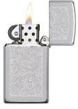 Zippo Slim Venetian High Polish Chrome Lustre 1652