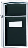 Zippo Slim Ultralite Black Emblem High Polish Chrome 1655