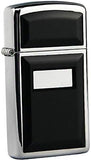 Zippo Slim Ultralite Black Emblem High Polish Chrome 1655