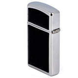 Zippo Slim Ultralite Black Emblem High Polish Chrome 1655
