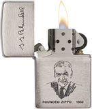 Zippo Founder Brushed Chrome 200FL