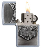Zippo Harley-Davidson Logo with Wings Emblem Street Chrome 20230
