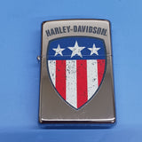 Zippo Classic Harley Davidson American Badge High Polish Chrome Finish 24868