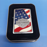 Zippo Harley Davidson Americana Emblem Brushed Chrome 20685