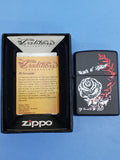 Zippo Tattoo Art Rose Black Matte 24556