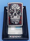 Zippo Day of the Dead Skull Satin Chrome 24883