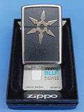Zippo 6 Point Throwing Star Emblem Brushed Chrome 20334