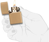 Zippo Solid Brass with Solid Brass Engraved 204