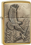 Zippo Where Eagles Dare Emblem Brushed Brass 20854