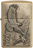 Zippo Where Eagles Dare Emblem Brushed Brass 20854