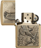 Zippo Where Eagles Dare Emblem Brushed Brass 20854