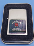 Zippo Jim Beam Rosette Satin Chrome 21018