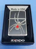 Zippo Arachno-Flame shining Emblem Brushed Chrome 21023