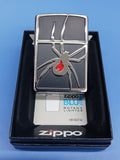 Zippo Arachno-Flame shining Emblem Brushed Chrome 21023