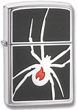 Zippo Arachno-Flame shining Emblem Brushed Chrome 21023