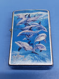 Zippo Guy Harvey Bottle Nose Dolphins Brushed Chrome 21051