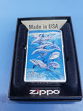 Zippo Guy Harvey Bottle Nose Dolphins Brushed Chrome 21051
