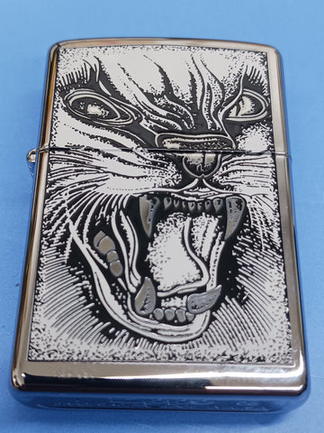 Zippo Feline Frenzy High Polish Chrome 21136