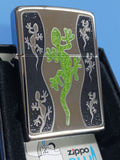 Zippo Green Lizard High Polish Chrome 21149