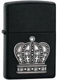 Zippo The King of Bling Emblem Black Matte 21202