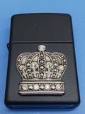 Zippo The King of Bling Emblem Black Matte 21202