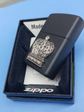 Zippo The King of Bling Emblem Black Matte 21202