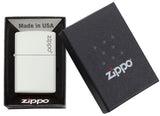 Zippo White Matte with Logo 214ZL