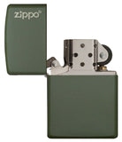 Zippo Green Matte with Logo 221ZL