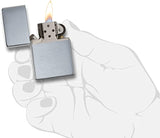 Zippo Vintage Brushed Chrome No Slashes 230.25