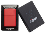 Zippo Red Matte with Logo 233ZL