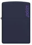 Zippo Navy Matte with Logo 239ZL