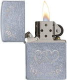 Zippo Heart to Heart Street Chrome 24016