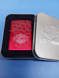 Zippo Harley Davidson Barbed Wire Facade Candy Apple Red 24022