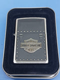 Zippo Harley Davidson Saddle Bag Emblem Brushed Chrome 24168