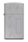 Zippo Slim Diagonal Retro High Polish Chrome 24194