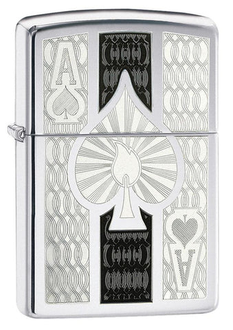 Zippo Ace of Spades High Polish Chrome 24196