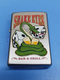 Zippo Snake Eyes American Hardcore Satin Chrome 24262