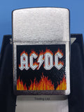Zippo AC/DC Flames Brushed Chrome 24277