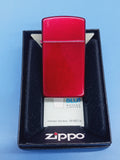 Zippo Candy Apple Red Slim 24319(a scratch on left corner)