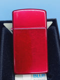 Zippo Candy Apple Red Slim 24319(a scratch on left corner)