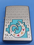 Zippo Painted Lizard Satin Chrome 24455