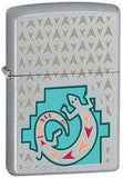 Zippo Painted Lizard Satin Chrome 24455