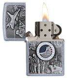 Zippo Joined Forces Emblem Street Chrome 24457