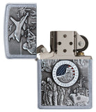 Zippo Joined Forces Emblem Street Chrome 24457