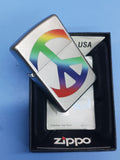 Zippo Peace Sign Satin Chrome 24475