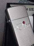 Zippo Slim Diva Swarovski Crystal Satin Chrome 24573