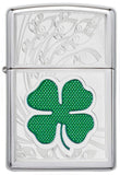 Zippo Clover High Polish Chrome 24699